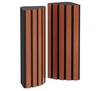 Set di 2 trappole acustiche angolari per bassi | 50x23cm | Assorbimento delle basse frequenze per studi e teatri | Insonorizzazione, assorbimento, diffusione [x2 POLETRAP | Ciliegio]