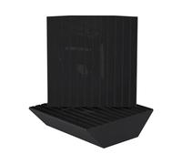 Set di 2 trappole acustiche angolari per bassi | 50x50x10cm | Assorbimento delle basse frequenze per studi e teatri | Insonorizzazione, assorbimento, diffusione | [x2 SLATO-100mm | Plastica nera]