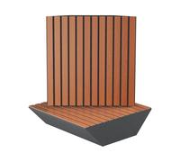 Set di 2 trappole acustiche angolari per bassi | 50x50x15cm | Assorbimento delle basse frequenze per studi e teatri | Insonorizzazione, assorbimento e diffusione | [x2 SLATO-150mm | Ciliegio]