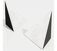 Set di 2 Trappole acustiche angolari per bassi in velluto “Tri-CINEMATIC-bt” | Assorbimento delle basse frequenze, insonorizzante | Trattamento acustico decorativo | [TRI-TRAP | Bianco]
