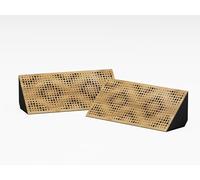 Set di 2 trappole acustiche angolari stretti per bassi | 23x50cm | Insonorizzazione, assorbimento, diffusione | Trattamento acustico per studi di registrazione [REBAT-Horizont | Rovere]