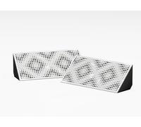 Set di 2 trappole acustiche angolari stretti per bassi | 23x50cm | Insonorizzazione, assorbimento, diffusione | Trattamento acustico per studi di registrazione [REBAT-Horizont | Bianco]