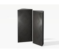 Set di 2 trappole acustiche angolari stretti per bassi | 50x23cm | Insonorizzazione, assorbimento, diffusione | Trattamento acustico per studi di registrazione [REBAT | Nero]