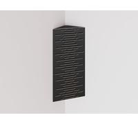 Set di 2 trappole acustiche angolari stretti per bassi | 50x23cm | Insonorizzazione, assorbimento, diffusione | Trattamento acustico per studi di registrazione [WAVE | Nero]