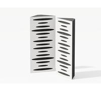 Set di 2 trappole acustiche angolari stretti per bassi | 50x23cm | Insonorizzazione, assorbimento, diffusione | Trattamento acustico per studi di registrazione [PULSE-mini | Bianco]