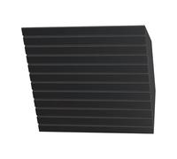 Set di 2 trappole acustiche orrizontali angolari per bassi | 50x50x10cm | Assorbimento delle basse frequenze per studi e teatri | Insonorizzazione, diffusione | [x2 SLATO-H-100mm | Nero]