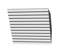 Set di 2 trappole acustiche orrizontali angolari per bassi | 50x50x10cm | Assorbimento delle basse frequenze per studi e teatri | Insonorizzazione, diffusione | [x2 SLATO-H-100mm | Bianco]