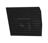 Set di 2 trappole acustiche orrizontali angolari per bassi | 50x50x10cm | Assorbimento delle basse frequenze per studi e teatri | Insonorizzazione, diffusione | [x2 SLATO-H-100mm | Plastica nera]