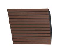 Set di 2 trappole acustiche orrizontali angolari per bassi | 50x50x15cm | Assorbimento delle basse frequenze per studi e teatri | Insonorizzazione, diffusione | [x2 SLATO-H-150mm | Noce]