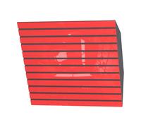 Set di 2 trappole acustiche orrizontali angolari per bassi | 50x50x15cm | Assorbimento delle basse frequenze per studi e teatri | Insonorizzazione, diffusione | [x2 SLATO-H-150mm | Plastica rossa]