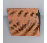 Set di 2 trappole acustiche orrizontali per bassi da angolo soffitto | 50x50x10cm | Assorbimento delle basse frequenze per home studio e home theater | [x2 UNIVERSE-H-100mm | Ciliegio]