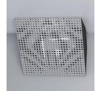 Set di 2 trappole acustiche orrizontali per bassi da angolo soffitto | 50x50x10cm | Assorbimento delle basse frequenze per home studio e home theater | [x2 UNIVERSE-H-100mm | Plastica bianca lucida]