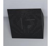 Set di 2 trappole acustiche orrizontali per bassi da angolo soffitto | 50x50x10cm | Assorbimento delle basse frequenze per home studio e home theater | [x2 UNIVERSE-H-100mm | Plastica nera lucida]