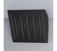 Set di 2 trappole acustiche orrizontali per bassi da angolo soffitto | 50x50x10cm | Assorbimento delle basse frequenze per home studio e home theater | [x2 PULSE-H-100mm | Nero]