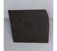Set di 2 trappole acustiche orrizontali per bassi da angolo soffitto | 50x50x10cm | Assorbimento delle basse frequenze per home studio e home theater | [x2 UNIVERSE-H-100mm | Wengé]