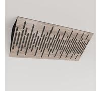 Set di 2 trappole acustiche per bassi (Bass trap) angolari strette con tessuto vellutato | Diffusione - Riflessione - Insonorizzazione | 23x50 cm | [WAVE (Orizzontale) - Sonoma | Grigio]