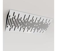 Set di 2 trappole acustiche per bassi (Bass trap) angolari strette con tessuto vellutato | Diffusione - Riflessione - Insonorizzazione | 23x50 cm | [WAVE (Orizzontale) - Plastica bianca | Marrone]