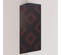 Set di 2 trappole acustiche per bassi (Bass trap) angolari strette con tessuto vellutato | Diffusione - Riflessione - Insonorizzazione | 50x23 cm | [REBAT - Nero | Rosa]