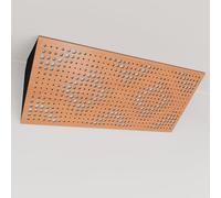 Set di 2 trappole acustiche per bassi (Bass trap) angolari strette con tessuto vellutato | Diffusione - Riflessione - Insonorizzazione | 23x50 cm | [REBAT (Orizzontale) - Ciliegio | Bianco]