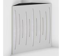 Set di 2 Trappole acustiche per bassi con tessuto vellutato per il montaggio nell’angolo del soffitto | Trattamento per studi di registrazione | 50x50x10cm | [PULSE-10 Bianco | Bianco]