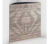 Set di 2 Trappole acustiche per bassi con tessuto vellutato per il montaggio nell’angolo del soffitto | Trattamento per studi di registrazione | 50x50x15cm | [UNIVERSE-15 Sonoma | Grigio]