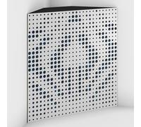 Set di 2 Trappole acustiche per bassi con tessuto vellutato per il montaggio nell’angolo del soffitto | Trattamento per studi di registrazione | 50x50x15cm | [UNIVERSE-15 Bianco | Blu]