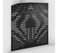 Set di 2 Trappole acustiche per bassi con tessuto vellutato per il montaggio nell’angolo del soffitto | Trattamento per studi di registrazione | 50x50x10cm | [UNIVERSE-10 Nero | Bianco]