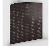 Set di 2 Trappole acustiche per bassi con tessuto vellutato per il montaggio nell’angolo del soffitto | Trattamento per studi di registrazione | 50x50x10cm | [UNIVERSE-10 Wengé | Grigio]