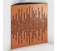 Set di 2 Trappole acustiche per bassi con tessuto vellutato per il montaggio nell’angolo del soffitto | Trattamento per studi di registrazione | 50x50x15cm | [WAVE-15 Ciliegio | Borgogna]