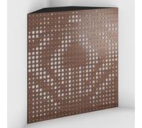 Set di 2 Trappole acustiche per bassi con tessuto vellutato per il montaggio nell’angolo del soffitto | Trattamento per studi di registrazione | 50x50x15cm | [UNIVERSE-15 Noce | Bianco]