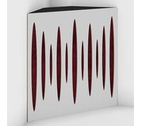 Set di 2 Trappole acustiche per bassi con tessuto vellutato per il montaggio nell’angolo del soffitto | Trattamento per studi di registrazione | 50x50x10cm | [PULSE-10 Bianco | Borgogna]