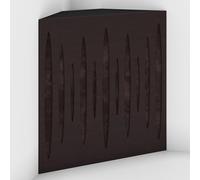 Set di 2 Trappole acustiche per bassi con tessuto vellutato per il montaggio nell’angolo del soffitto | Trattamento per studi di registrazione | 50x50x15cm | [PULSE-15 Wengé | Marrone]