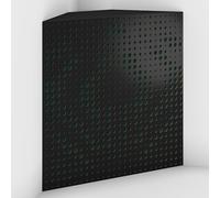 Set di 2 Trappole acustiche per bassi con tessuto vellutato per il montaggio nell’angolo del soffitto | Trattamento per studi di registrazione | 50x50x10cm | [UNIVERSE-10 Nero | Verde]
