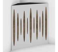 Set di 2 Trappole acustiche per bassi con tessuto vellutato per il montaggio nell’angolo del soffitto | Trattamento per studi di registrazione | 50x50x10cm | [PULSE-10 Bianco | Beige]