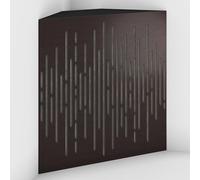 Set di 2 Trappole acustiche per bassi con tessuto vellutato per il montaggio nell’angolo del soffitto | Trattamento per studi di registrazione | 50x50x15cm | [WAVE-15 Wengé | Grigio]