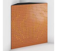 Set di 2 Trappole acustiche per bassi con tessuto vellutato per il montaggio nell’angolo del soffitto | Trattamento per studi di registrazione | 50x50x15cm | [UNIVERSE-15 Ciliegio | Giallo]