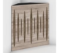 Set di 2 Trappole acustiche per bassi con tessuto vellutato per il montaggio nell’angolo del soffitto | Trattamento per studi di registrazione | 50x50x10cm | [PULSE-10 Sonoma | Beige]