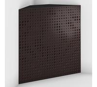 Set di 2 Trappole acustiche per bassi con tessuto vellutato per il montaggio nell’angolo del soffitto | Trattamento per studi di registrazione | 50x50x10cm | [UNIVERSE-10 Wengé | Marrone]