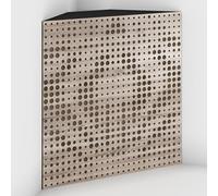 Set di 2 Trappole acustiche per bassi con tessuto vellutato per il montaggio nell’angolo del soffitto | Trattamento per studi di registrazione | 50x50x15cm | [UNIVERSE-15 Sonoma | Beige]