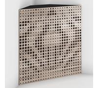 Set di 2 Trappole acustiche per bassi con tessuto vellutato per il montaggio nell’angolo del soffitto | Trattamento per studi di registrazione | 50x50x15cm | [UNIVERSE-15 Sonoma | Marrone]