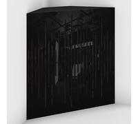 Set di 2 Trappole acustiche per bassi con tessuto vellutato per il montaggio nell’angolo del soffitto | Trattamento per studi di registrazione | 50x50x10cm | [WAVE-10 Plastica nera | Marrone]