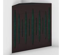 Set di 2 Trappole acustiche per bassi con tessuto vellutato per il montaggio nell’angolo del soffitto | Trattamento per studi di registrazione | 50x50x10cm | [PULSE-10 Wengé | Verde]