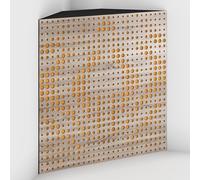 Set di 2 Trappole acustiche per bassi con tessuto vellutato per il montaggio nell’angolo del soffitto | Trattamento per studi di registrazione | 50x50x15cm | [UNIVERSE-15 Sonoma | Giallo]