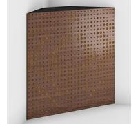 Set di 2 Trappole acustiche per bassi con tessuto vellutato per il montaggio nell’angolo del soffitto | Trattamento per studi di registrazione | 50x50x10cm | [UNIVERSE-10 Noce | Dorato]