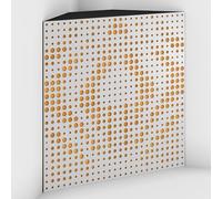 Set di 2 Trappole acustiche per bassi con tessuto vellutato per il montaggio nell’angolo del soffitto | Trattamento per studi di registrazione | 50x50x15cm | [UNIVERSE-15 Bianco | Giallo]