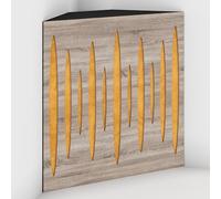 Set di 2 Trappole acustiche per bassi con tessuto vellutato per il montaggio nell’angolo del soffitto | Trattamento per studi di registrazione | 50x50x15cm | [PULSE-15 Sonoma | Giallo]