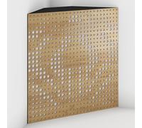 Set di 2 Trappole acustiche per bassi con tessuto vellutato per il montaggio nell’angolo del soffitto | Trattamento per studi di registrazione | 50x50x15cm | [UNIVERSE-15 Rovere | Bianco]