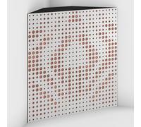 Set di 2 Trappole acustiche per bassi con tessuto vellutato per il montaggio nell’angolo del soffitto | Trattamento per studi di registrazione | 50x50x15cm | [UNIVERSE-15 Bianco | Rosa]