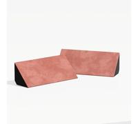Set di 2 trappole acustiche per bassi «mini-Cinematic-bt-Horizont» in velluto | Per montaggio in angolo tra soffitto e parete | Arte fonoassorbente decorativa | 23×50×10cm | [Rosa | N-TRAP-Horizont]