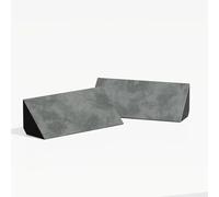Set di 2 trappole acustiche per bassi «mini-Cinematic-bt-Horizont» in velluto | Per montaggio in angolo tra soffitto e parete | Arte fonoassorbente decorativa | 23×50×10cm | [Grigio | N-TRAP-Horizont]